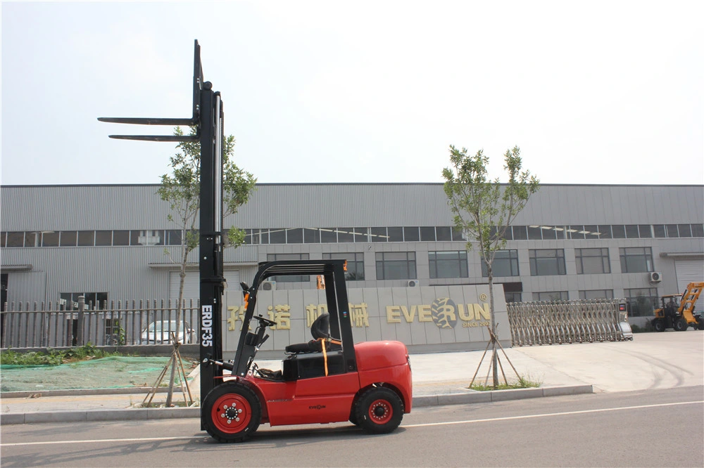 China Everun Erdf35 3.5ton New CE EPA Engine Certificated Chinese Portable Household Small Hydraulic Diesel Smart Manual Mini Forklift Truck for Sale