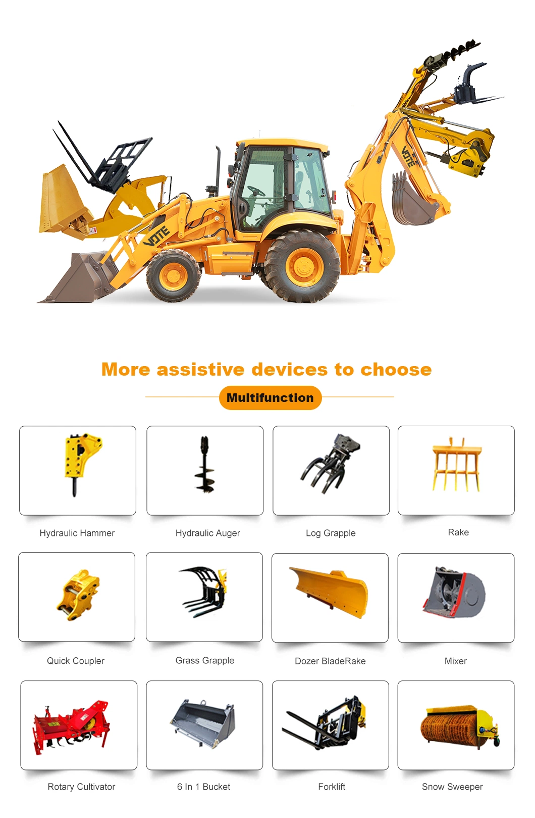 New Design 4 Wd Cheap Backhoe Loader Luxury Edition Factory Direct Sales Loader Backhoe with Price Mini Articulated /Integrated