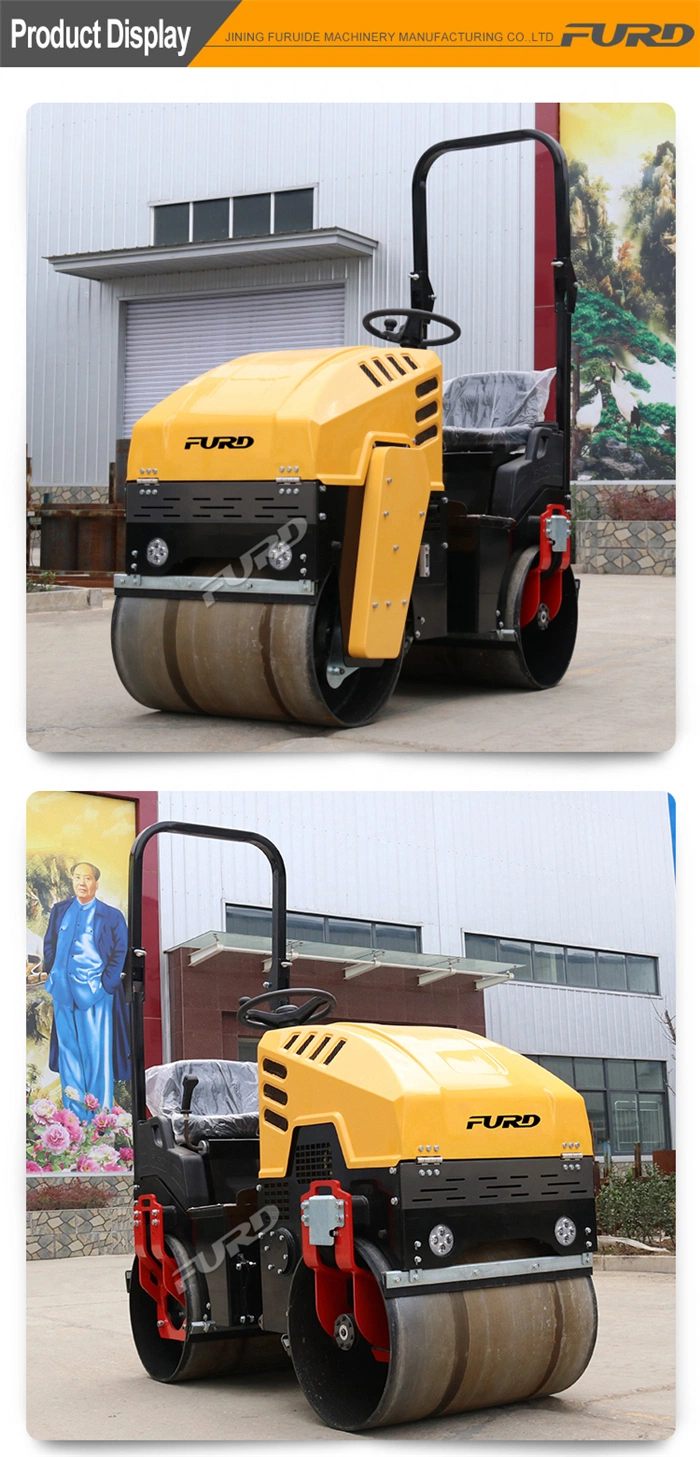 Hydraulic Steering 1 Ton Road Roller Machine Compactor Asphalt Road Roller Fyl-880